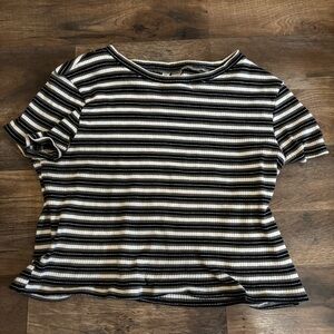 H&M Striped Black and White Women's Top